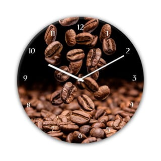 Zegar ścienny Styler Glassclock Coffee Seeds, ⌀ 30 cm