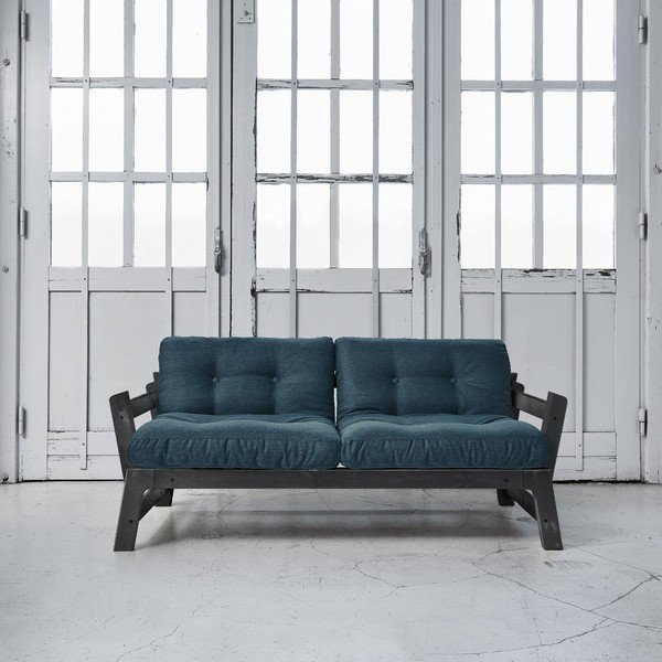 Sofa rozkładana Karup Step Black/Deep Blue-image-1