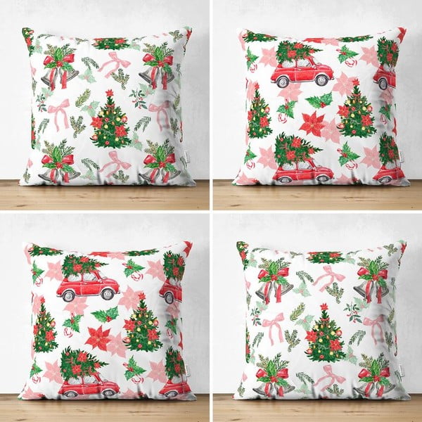Tekstylne poszewki na poduszki ze świątecznym motywem zestaw 4 szt. 43x43 cm – Mila Home-image-3
