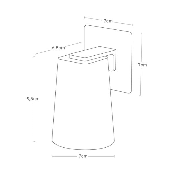 Biały plastikowy uchwyt z kubkiem Film Hook – YAMAZAKI-image-4