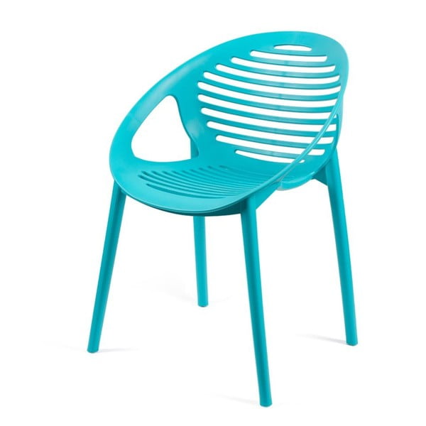 Turkusowe plastikowe krzesło ogrodowe Joanna – Bonami Selection