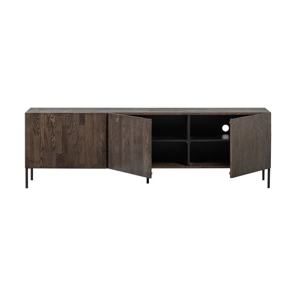 Brązowa szafka pod TV z litego drewna sosnowego 180x56x46 cm Bono – WOOOD-image-4