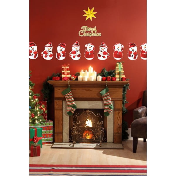 Zestaw 11 naklejek świątecznych Ambiance Snowmen-image-4