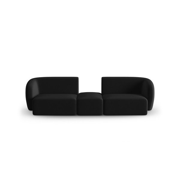 Czarna aksamitna sofa 246 cm Paolo – Milo Casa