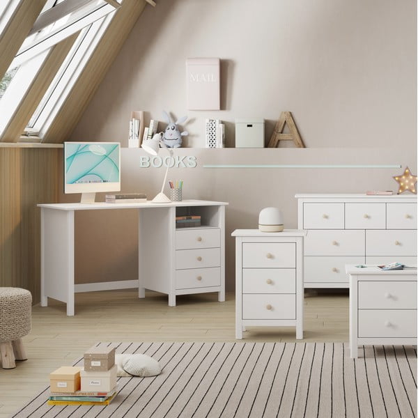 Biurko dziecięce z drewna sosnowego 54x120 cm Max – Marckeric-image-1