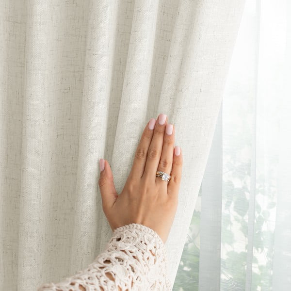 Zasłona w kolorze kości słoniowej 140x270 cm Velari – Restilo-image-3