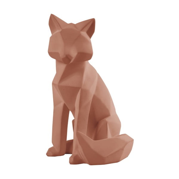 Matowa brązowa figurka w kształcie lisa PT LIVING Origami Fox, wys. 26 cm