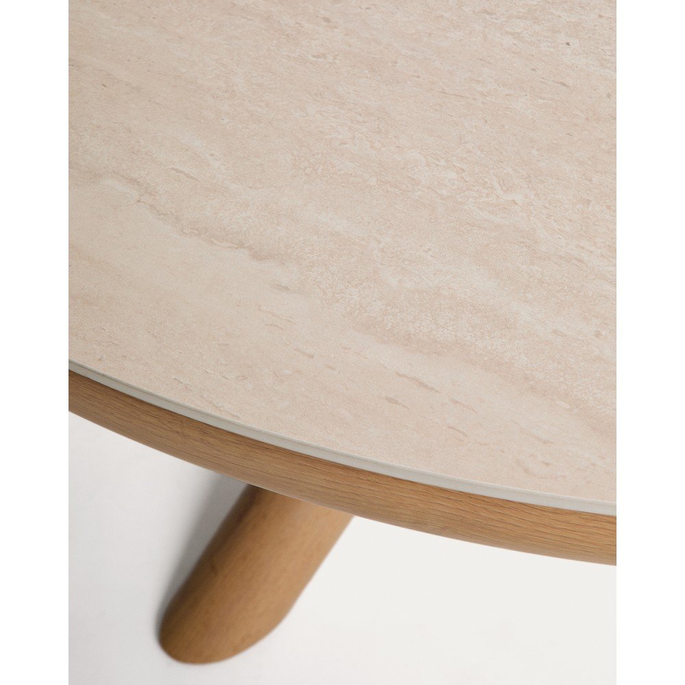 Okrągły stół ogrodowy z ceramicznym blatem ø 148 cm Mirtia – Kave Home (zdjęcie 6)