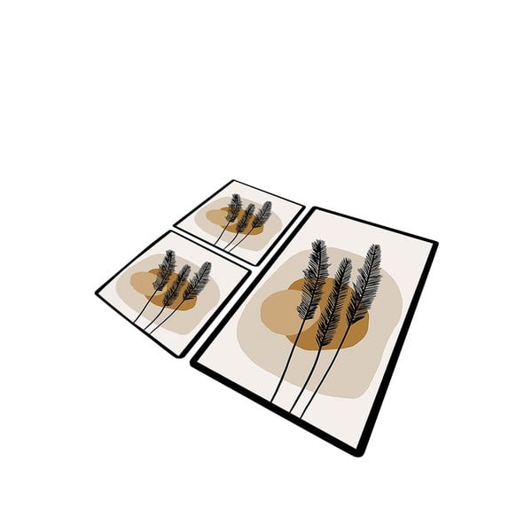 Brązowe dywaniki łazienkowe zestaw 3 szt. 60x100 cm Day Sunrise – Foutastic