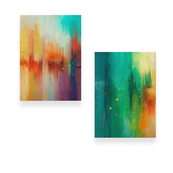 Obrazy zestaw 2 szt. 50x70 cm Splash – Wallity