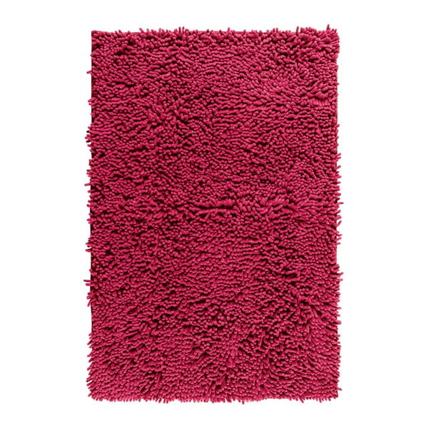 Czerwony dywanik łazienkowy Wenko Chenille, 80x50 cm