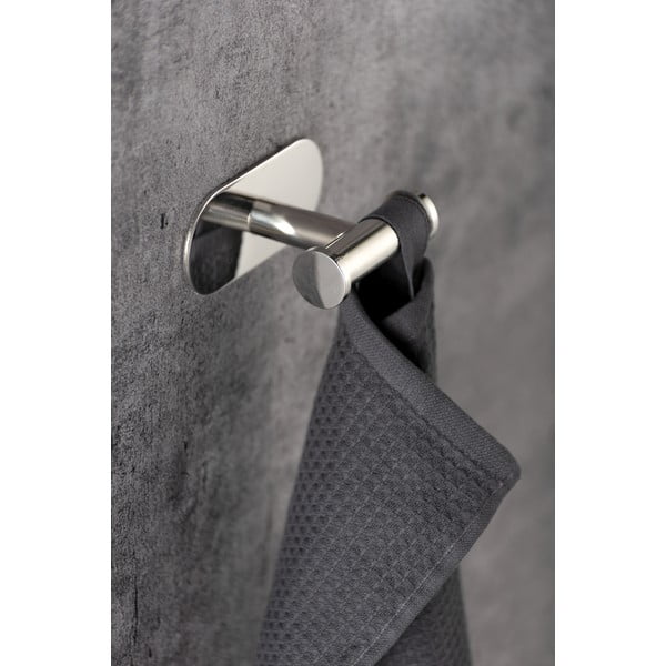 Podwójny haczyk ścienny ze stali nierdzewnej Wenko Turbo-Loc® Orea-image-3