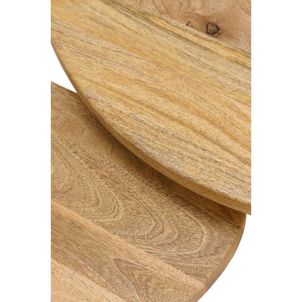 Stolik z litego drewna mango w naturalnym kolorze Mushroom – Ellos Home-image-4