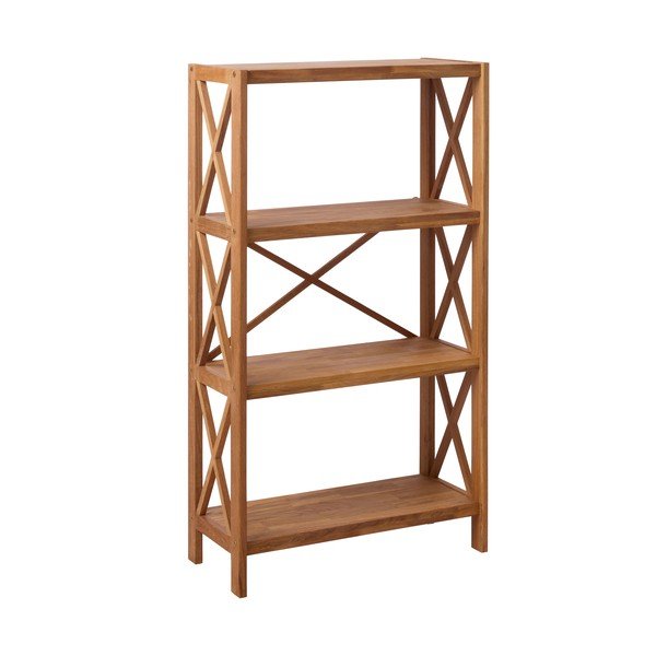Regał z litego drewna dębowego w naturalnym kolorze 70x124 cm X-Shelf – Unique Furniture-image-2