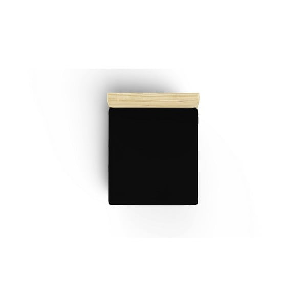 Czarne bawełniane prześcieradło z gumką 160x200 cm – Mijolnir