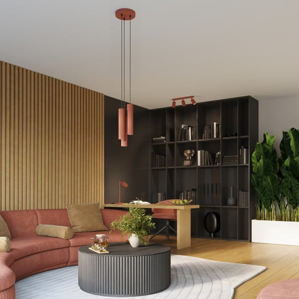 Ceglasta lampa wisząca ø 19,5 cm Gleam – Sollux-image-1