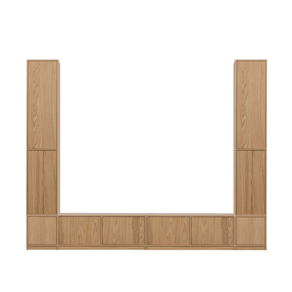 Zestaw pod TV w dekorze dębu 300x243 cm Modulair – vtwonen