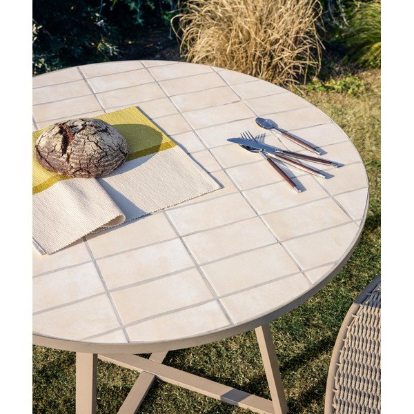 Okrągły stół ogrodowy z ceramicznym blatem ø 90 cm Tella – Kave Home-image-2