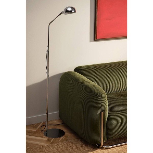Metalowa lampa stojąca z elastyczną konstrukcją w kolorze srebra z połyskiem (wysokość 146 cm) Lincon – Jotex-image-2