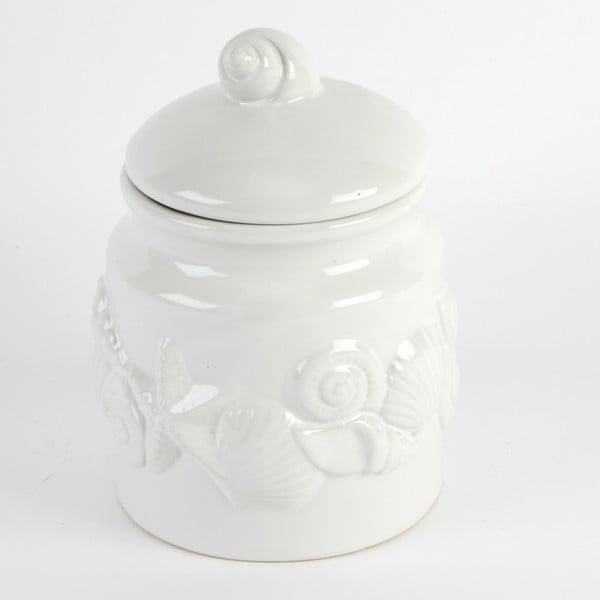 Biały pojemnik ceramiczny Juliana Home Botanica Snails