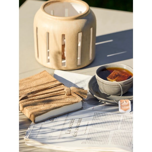 Szare kamionkowe filiżanki do cappuccino zestaw 2 szt. 180 ml Raben – Bloomingville-image-1