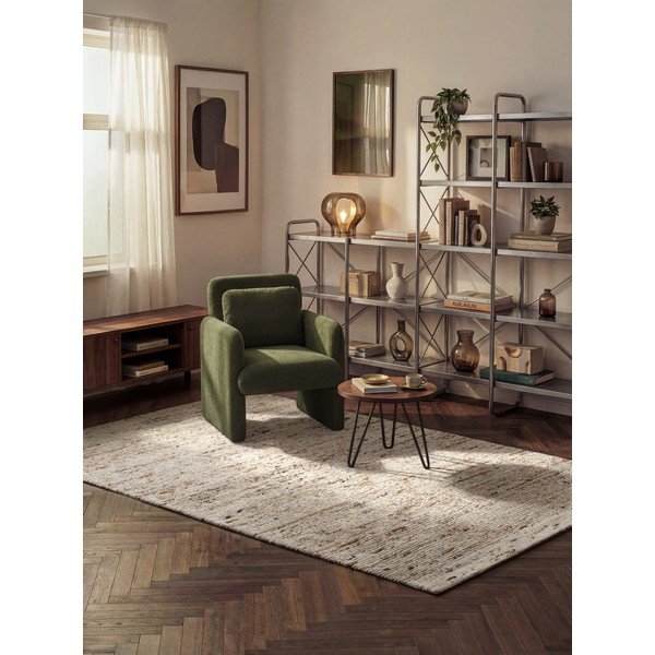 Beżowy wełniany dywan tkany ręcznie 80x150 cm Bexley Woolwich – Ted Baker-image-1