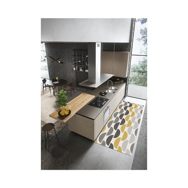 Szaro-żółty chodnik Floorita Halfmoon, 60x190 cm-image-3