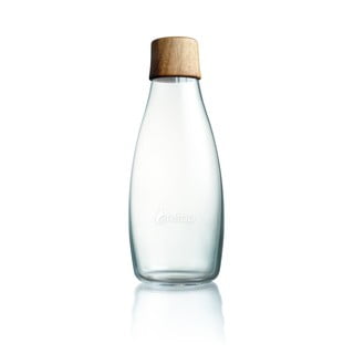 Szklana butelka z drewnianą zakrętką ReTap, 500 ml
