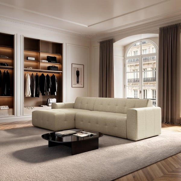 Beżowy narożnik (lewostronny/z szezlongiem) Tuil – Rodier-image-1