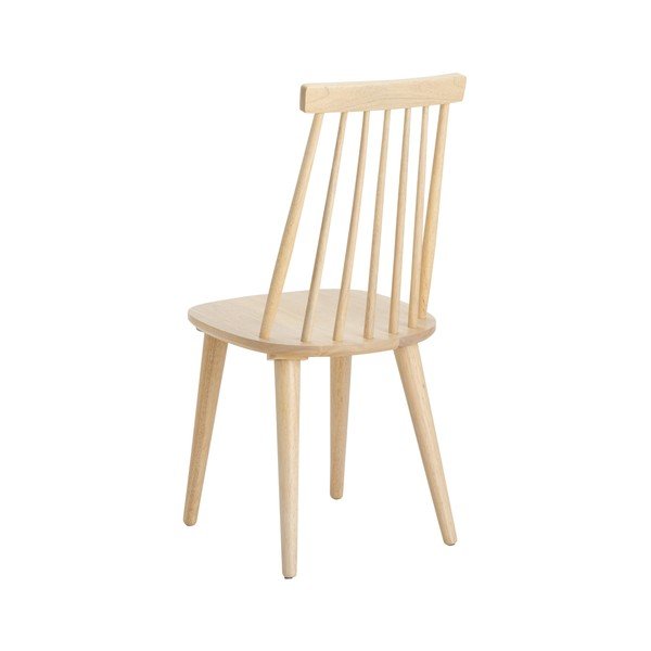 Hokery zestaw 2 szt. z litego drewna kauczukowego w jasnym naturalnym kolorze (wysokość siedziska 45 cm) Jolina – Ellos Home-image-3