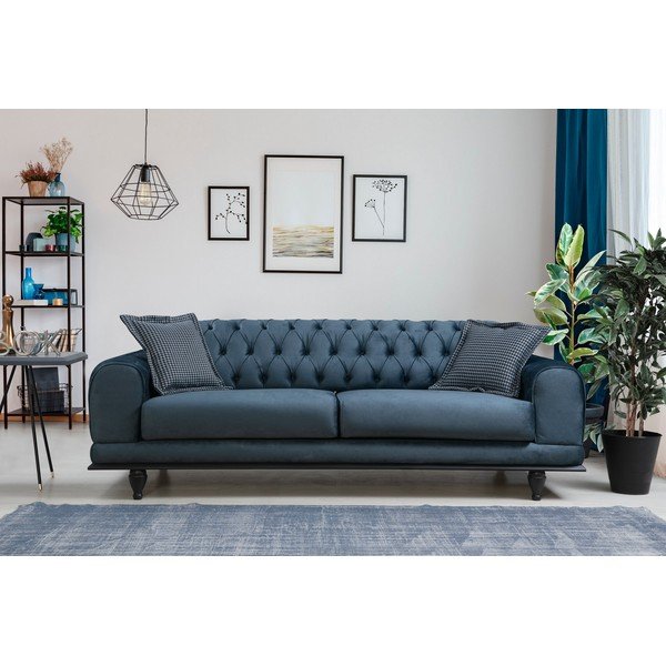 Niebieska sofa 220 cm Arredo – Balcab Home-image-3