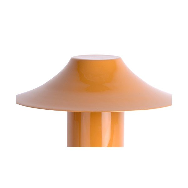 Pomarańczowa metalowa lampa stołowa (wysokość 32 cm) Catania Trapeze – Leitmotiv-image-3