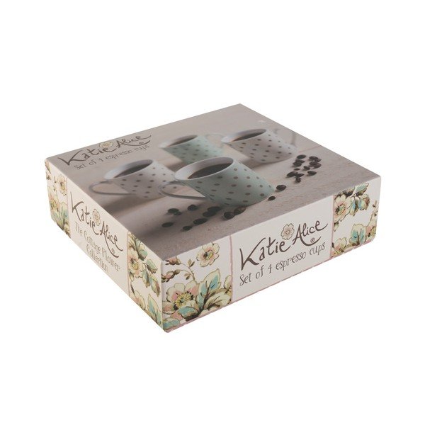 Zestaw 4 porcelanowych kubków do espresso Creative Tops Cottage Flowers, 60 ml-image-1