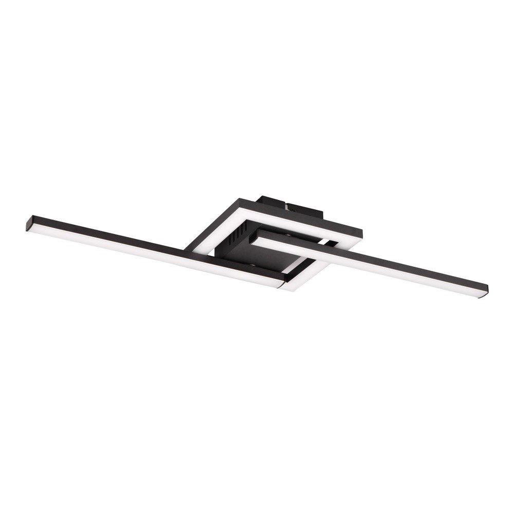 Czarna lampa sufitowa LED 16x54 cm Viale – Reality