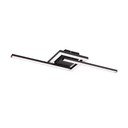 Czarna lampa sufitowa LED 16x54 cm Viale – Reality