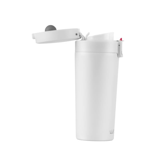Biały podróżny kubek termiczny Vialli Design Fuori, 400 ml-image-2