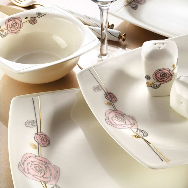 Komplet naczyń porcelanowych 28-częściowy Kutahya Sonya-image-2