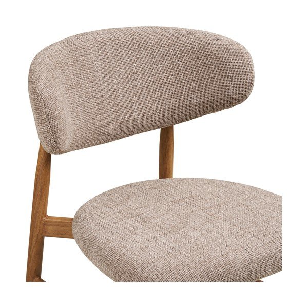 Beżowy/w naturalnym kolorze tapicerowany hoker (wysokość siedziska 65 cm) Levanto – House Nordic-image-4