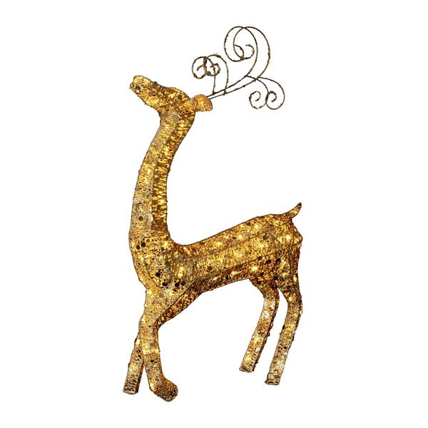 Świecąca dekoracja Golden Deer, wysokość 122 cm