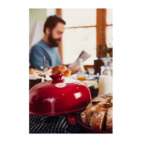 Czerwona ceramiczna okrągła forma do pieczenia chleba Emile Henry, ⌀ 28,5 cm-image-1