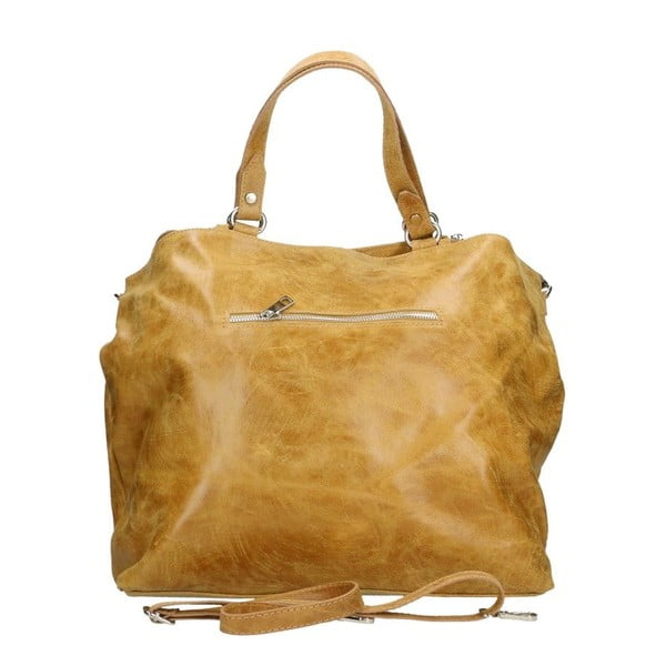 Karmelowa torebka skórzana Chicca Borse Terracia-image-2