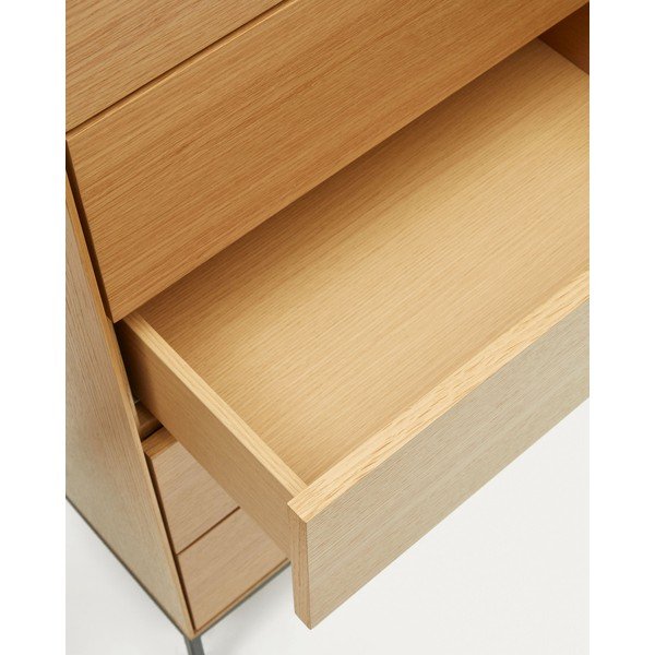 Wysoka komoda w dekorze dębu 60x114 cm Vedrana – Kave Home-image-4