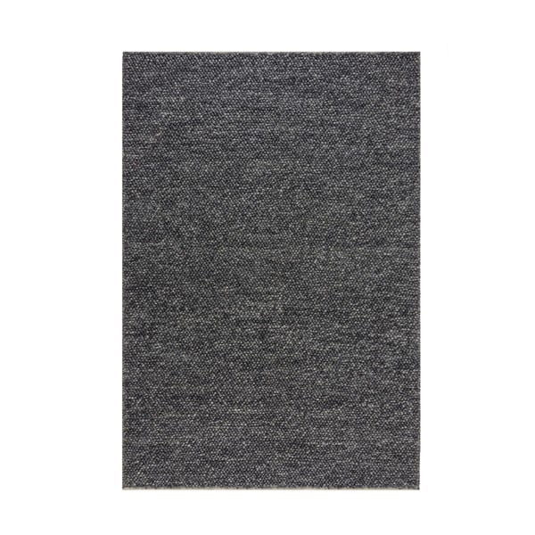 Ciemnoszary dywan wełniany Flair Rugs Minerals, 80x150 cm