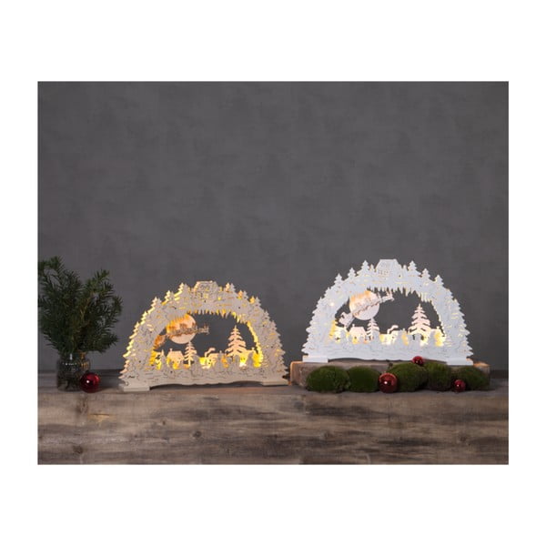 Biała dekoracja świetlna LED Star Trading Ulm, wys. 27 cm-image-2