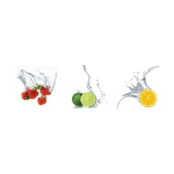 Samoprzylepne obrazy Splashing Fruits, 30x30 cm