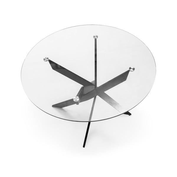 Okrągły stół ze szklanym blatem 120x120 cm Ruth – Marckeric-image-4