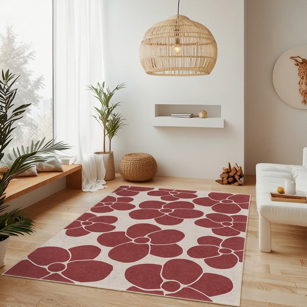 Czerwony dywan odpowiedni do prania 60x100 cm Red Meadow – Mila Home-image-2