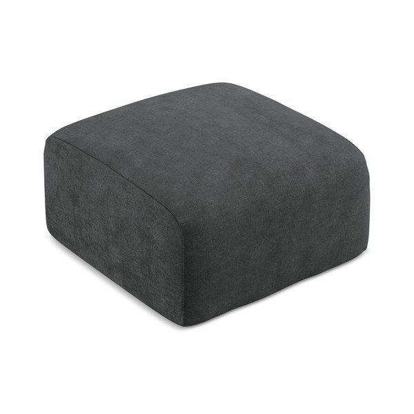 Ciemnoszary podnóżek z tkaniny szenilowej Leila – Makamii-image-2