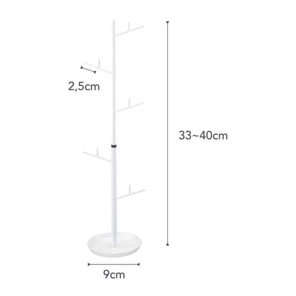 Biały stojak na drobiazgi/biżuterię YAMAZAKI Branch, 33-40 cm-image-2