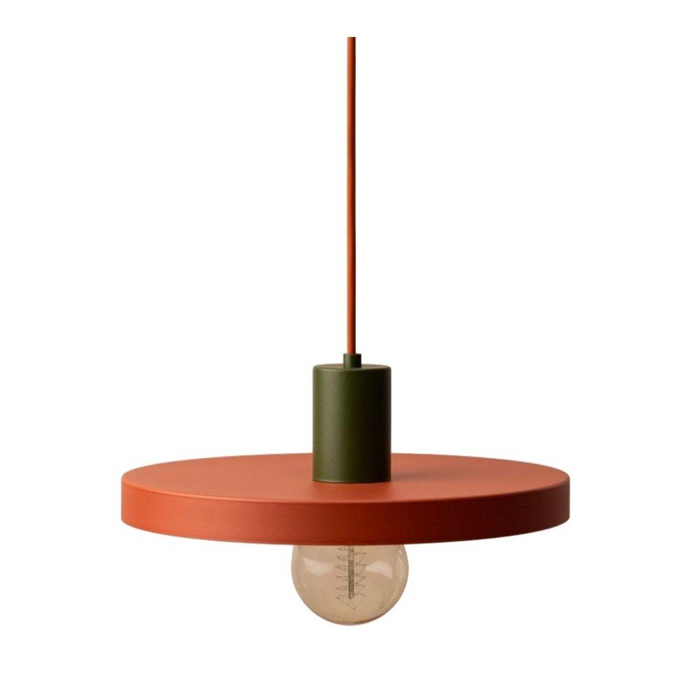 Ceglasta metalowa lampa wisząca ø 30 cm Ori – Micadoni